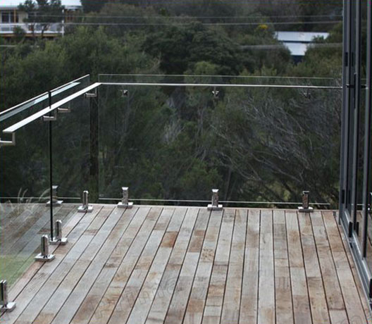 Deck Glass Railing with Clips SSR