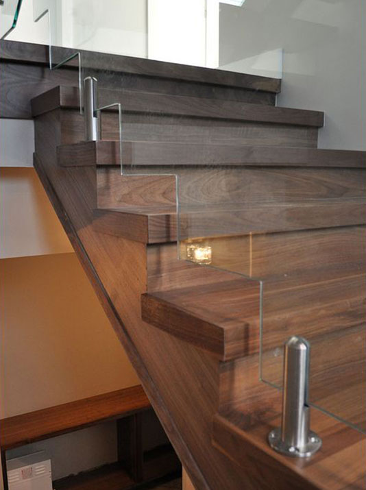 Glass Railing Cut around Stair SSR