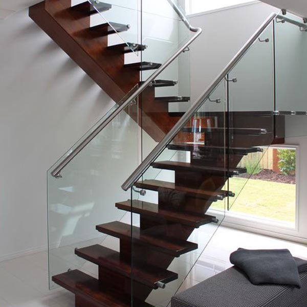 Straight Stair with Glass Railing SSR