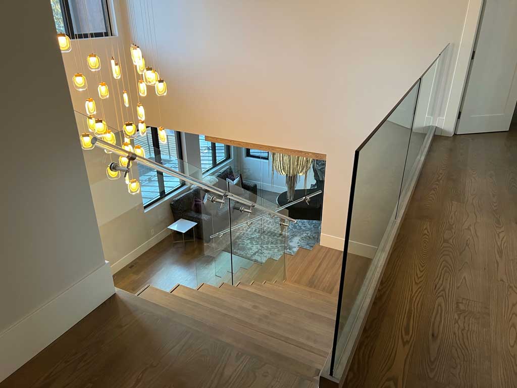 Glass Railing with Glass Banister